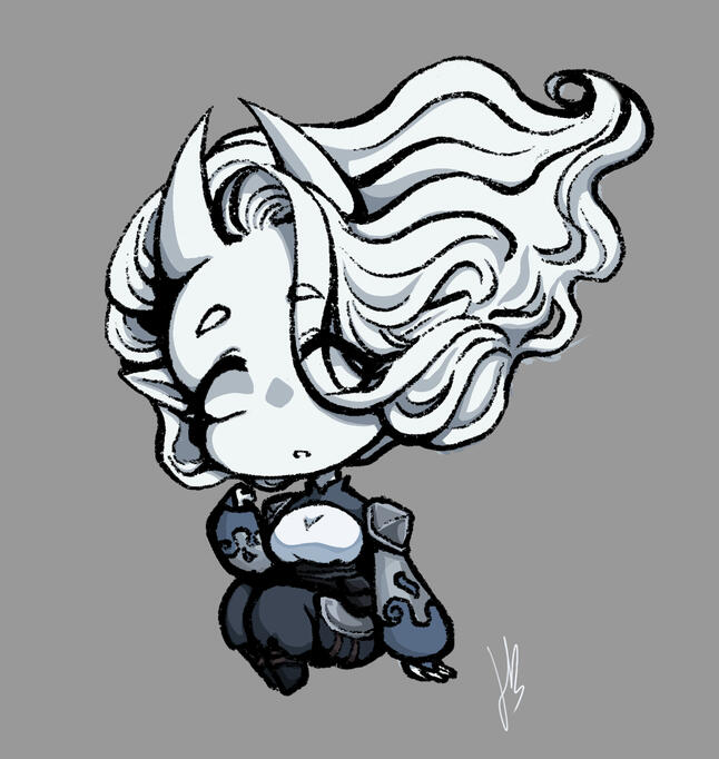 Avira (OC, Procreate, 2023, render)