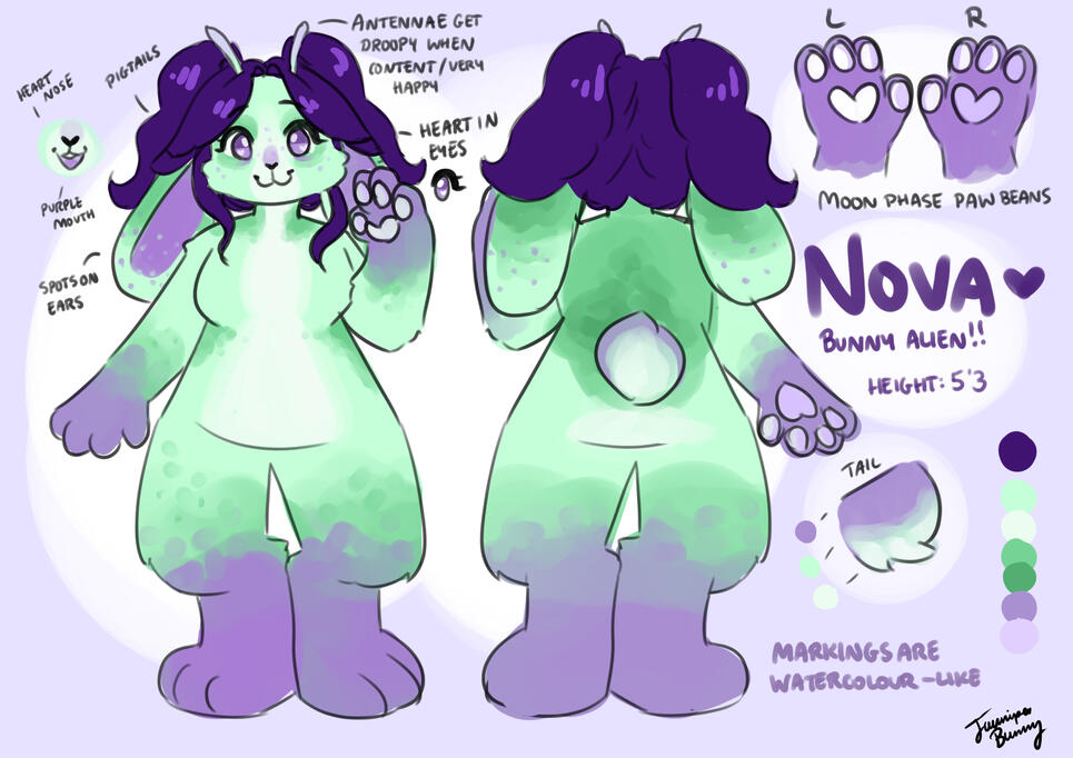 Fursona ref sheet (2023)