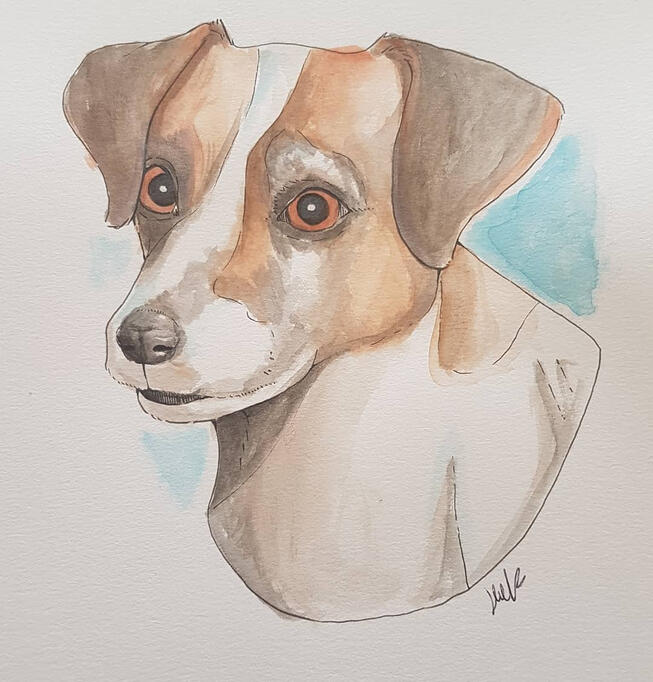 Commission for M. (Commission, Watercolour and ink pens on paper, 2020)