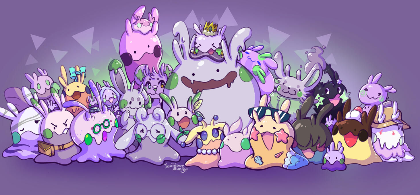 Goomy (Figures belong to multiple users on Art Fight. Art Fight 2024, CSP, clean sketch)