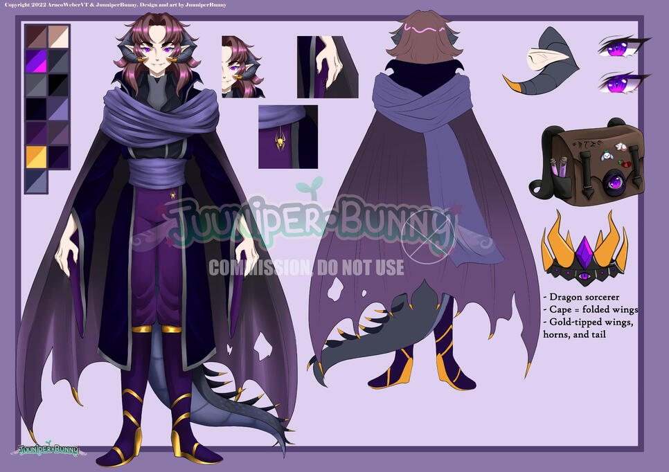 ArneoVT character design/ref commission (2022)