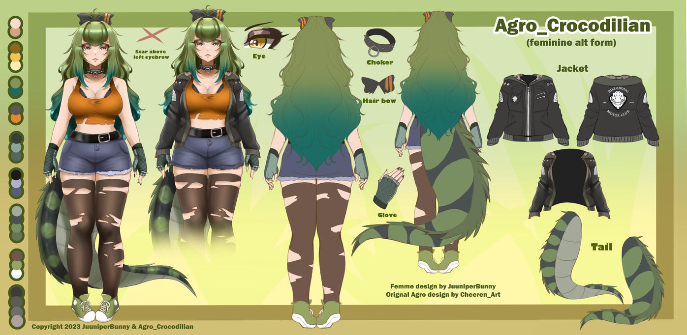 Agro_Crocodillian character design/ref (2023)