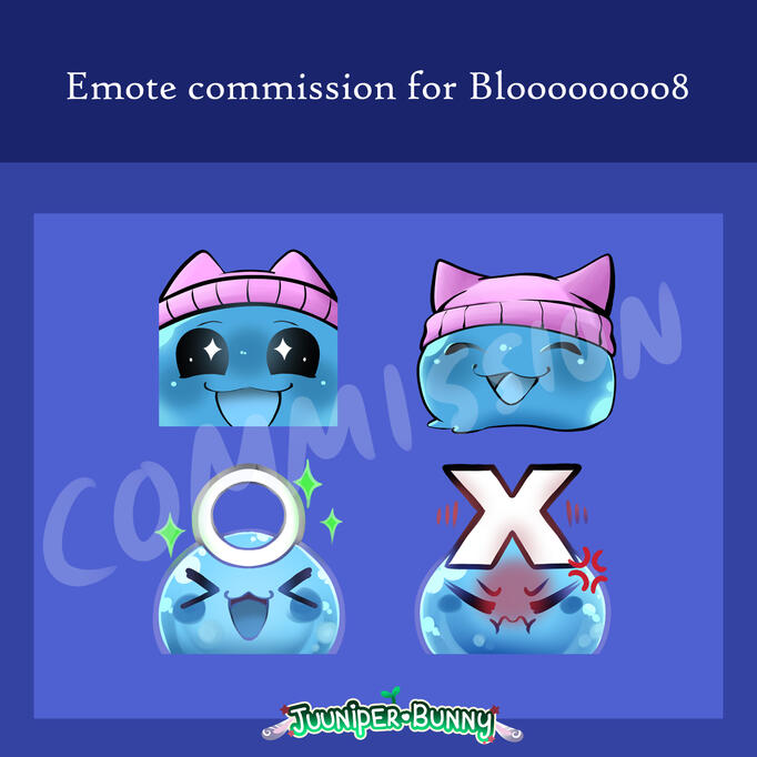 Bloooooooo8 emote commission (2022)